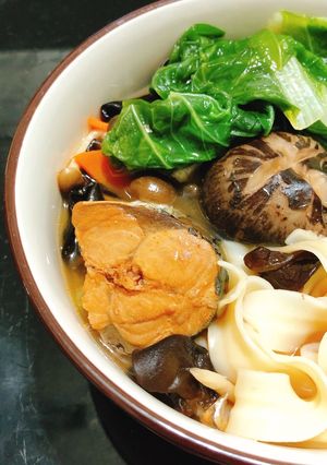 A picture of Mackerel Noodles.