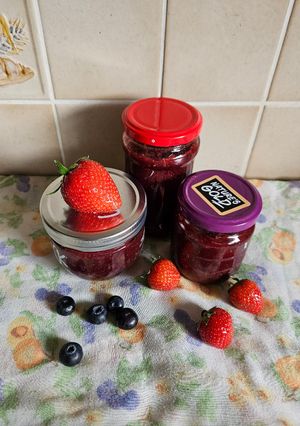 Eper-áfonya lekvár recept fotója