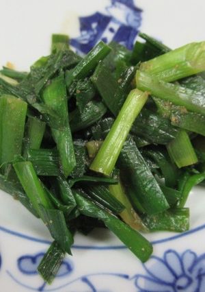 孜然香煮韭菜 的食譜成品照片