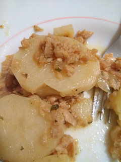 Una foto de Guiso de patatas con soja Texturizada
