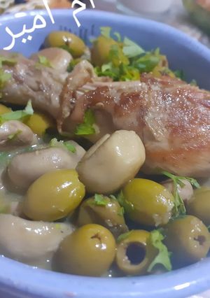 صورة لوصفة مرق زيتون اخضر بالشومبينيو بنة رهيبة 😋