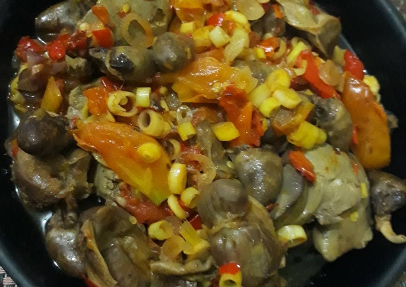 Jeroan Ayam Balado Sereh
