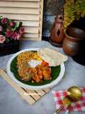 Nasi Tim Rames Resep nasi rames lezat mudah lengkap dengan lauknya