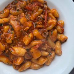 A picture of Smokey Tinned Seafood Pasta.