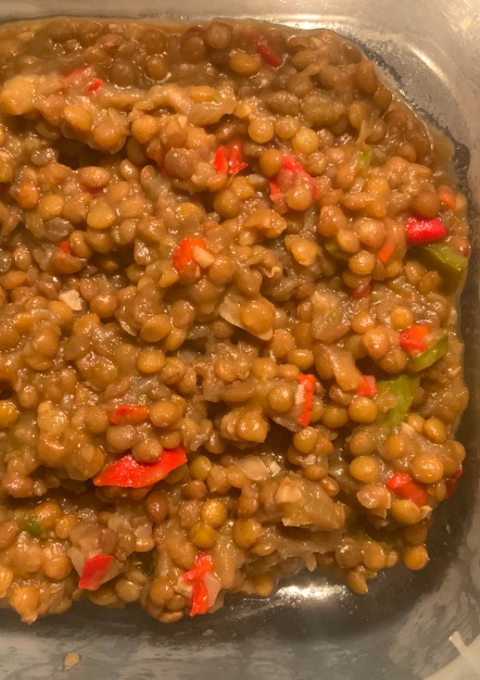 Una foto de Lentejas con verduras