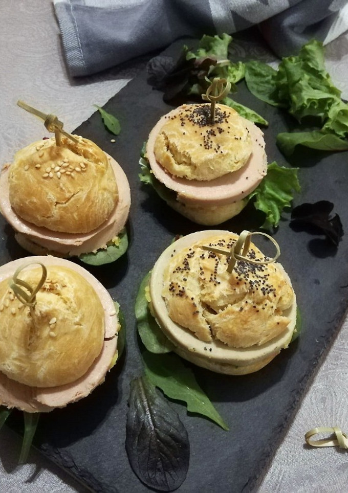 Una foto de Mini hamburguesas de foie