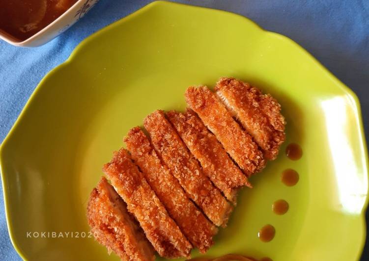 Bagaimana Menyiapkan Chicken Katsu Renyah with Teriyaki Sauce yang Sempurna