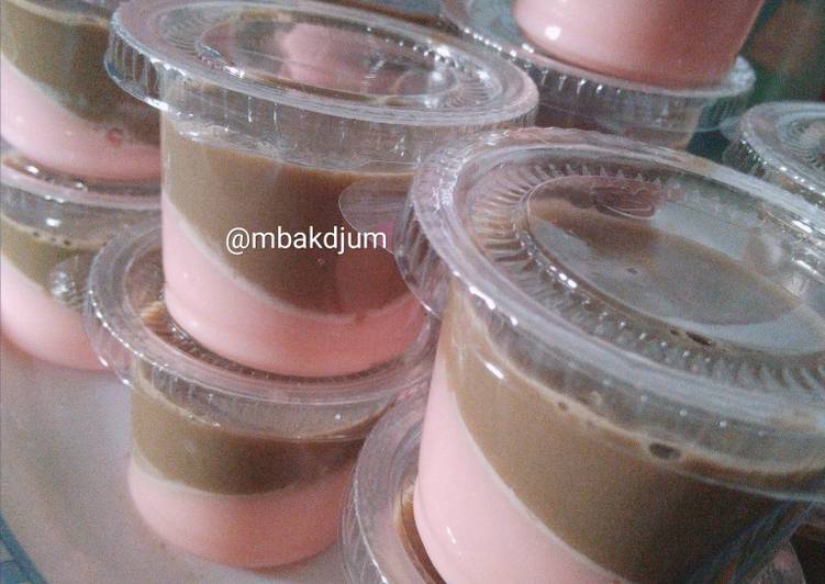 Pudding strawberry milo