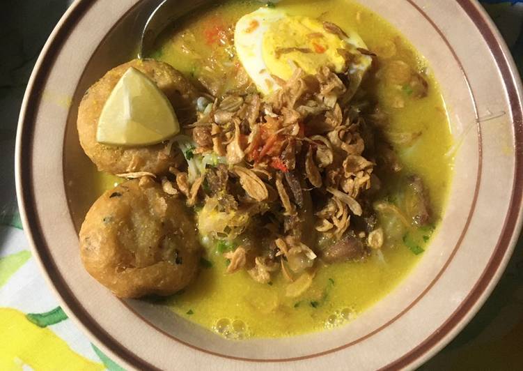 Resep Soto Ayam Komplit Alaqu, Lezat