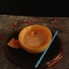 A picture of શકકરટેટી મિલ્ક શેક.(Muskmelon Milkshake Recipe in Gujarati).