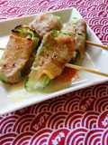 Cheesy Pork-Wrapped Bell Pepper Skewers