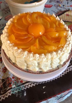 Una foto de Postre de durazno