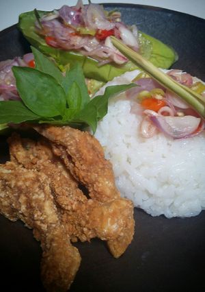 Foto resep Wader Krispi Terong Sambal Matah