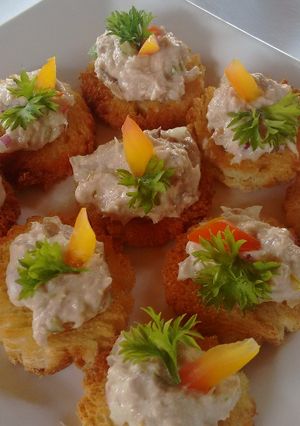 Una foto de Canapes de camarones