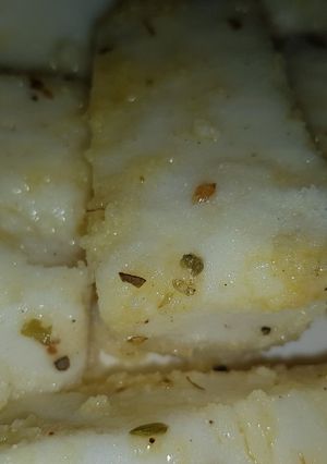 A picture of Left over posho(Ugali).
