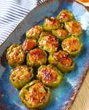 Stuffed Bell Peppers with Teriyaki Glaze