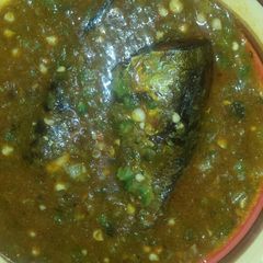 Okro soup A picture of Okro soup.