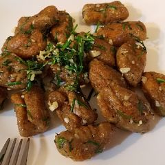 A picture of Sweet potato tofu Gnocchi/dumplings.