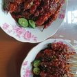Sate ayam teflon bumbu kacang