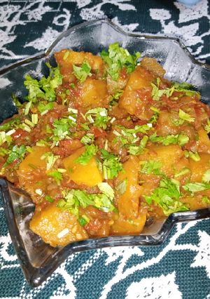 A picture of Masala Fried Curried Potatoes.
