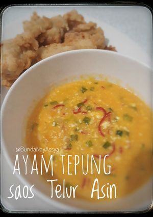Foto resep Ayam Tepung saos Telur Asin