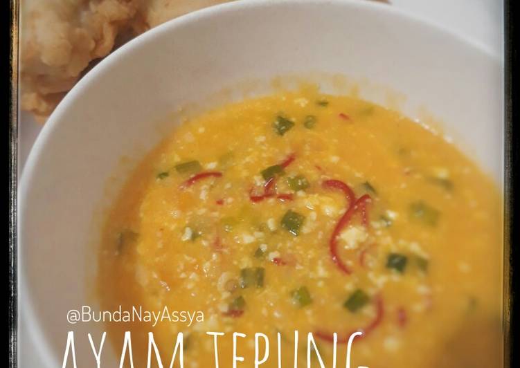 Resep Ayam Tepung saos Telur Asin, Sempurna