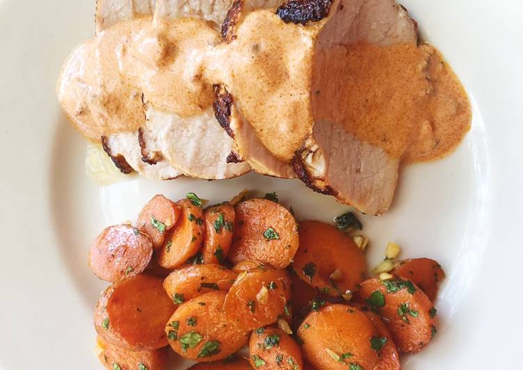 Recipe of Award-winning Blackened Pork Tenderloin with Adobe Cream