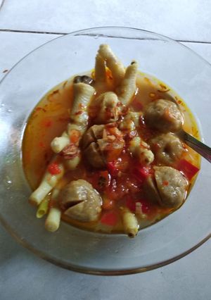 Foto resep Ceker & bakso kuah seger