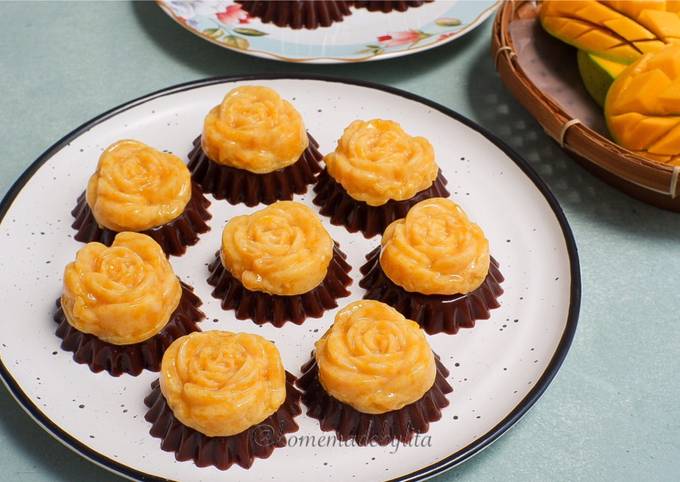 Puding mangga coklat nutrijell mudah #homemadebylita