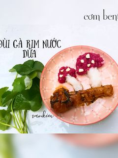 Hình của món Đùi gà rim nước dừa.