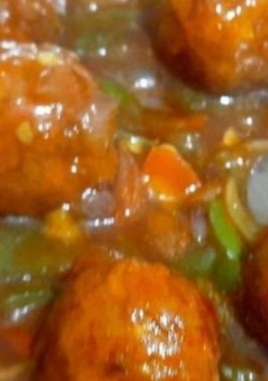 A picture of Veg manchurian.