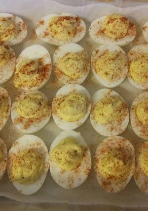 A picture of Delightful Deviled Eggs for a Crowd.
