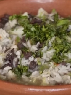 Foto de Arroz de Morcela Aromático com Toques de Coentros