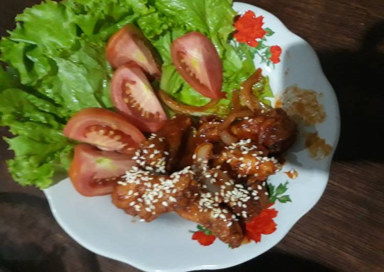 Chicken wings ala korea @dodika_paula