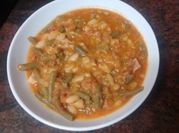 Una foto de fabes con chorizo