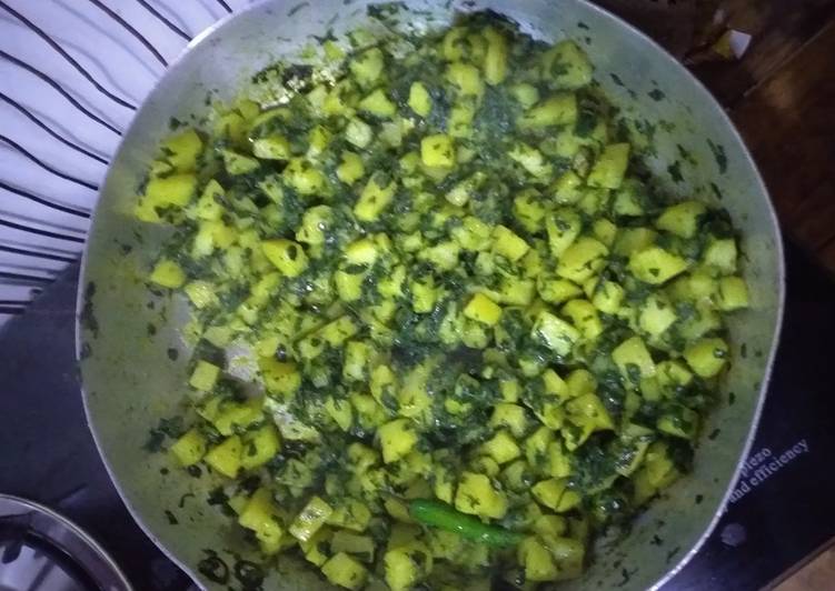 Recipe of Quick Aloo methi #my mum&#39;s recipe