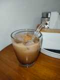 Homemade Iced Cinnamon Mocha Latte (Low Caffeine)