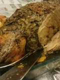 Pernil de cordeiro assado
