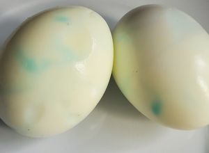 Una foto de Huevos duros de dinosaurio