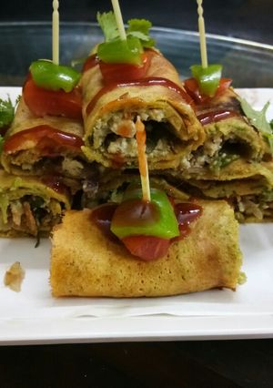 A picture of Veggies besan shots.