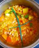 Guiso de arroz vegetariano