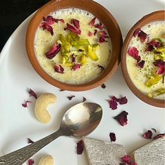 A picture of Instant kesar Kaju Katli Matka Kulfi.