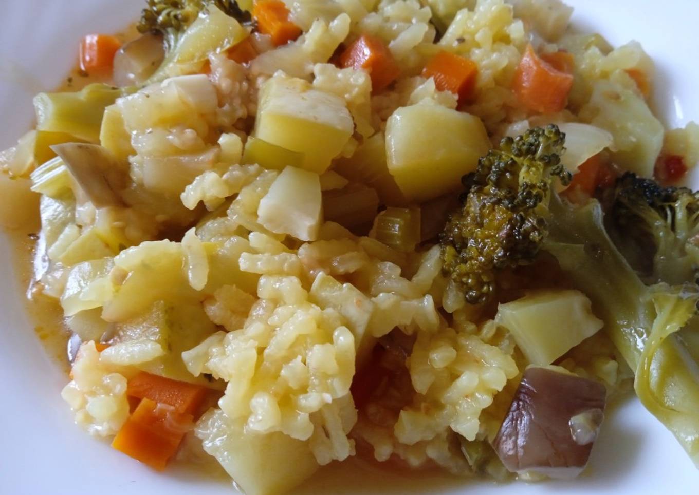 Arroz caldoso con verduras
