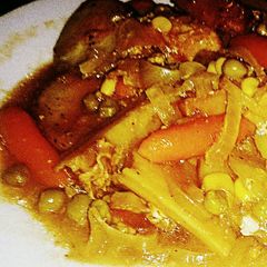 A picture of Tex's Rustic Pork & Root Vegetable Casserole 🐷.