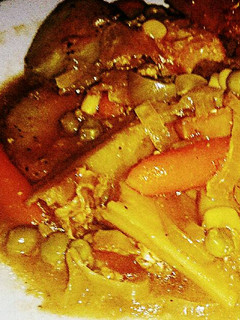 A picture of Tex's Rustic Pork & Root Vegetable Casserole 🐷.