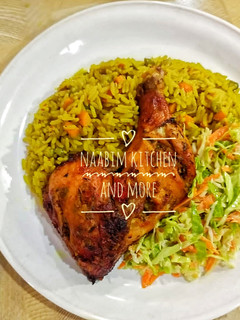 Fried rice da kaza & salad ainihin hoton girkin