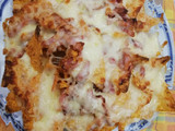 Nachos con bacon y queso