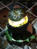 Calabaza rellena vegetariana