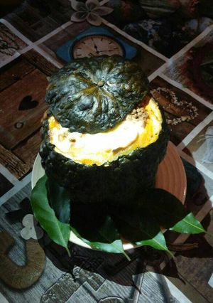 Una foto de Calabaza rellena vegetariana