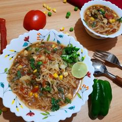 Veg soupy Noodles A picture of Veg soupy Noodles.
